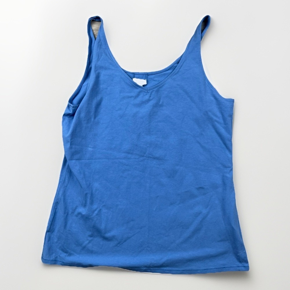 J.Jill‎ Perfect Reversible Tank Women's Size Large Lapis Blue NWT Soft